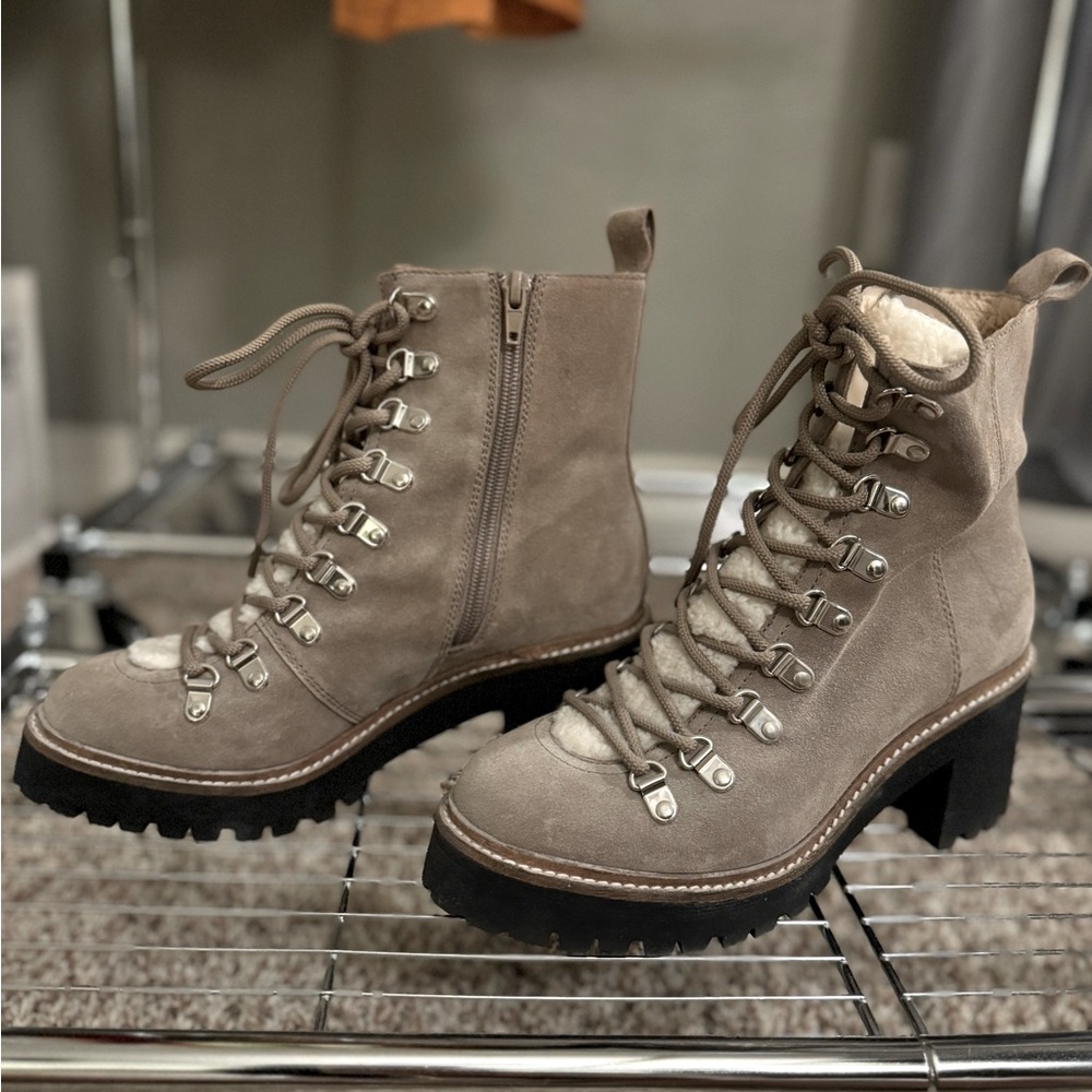 Jeffrey Campbell suede lace-up boot